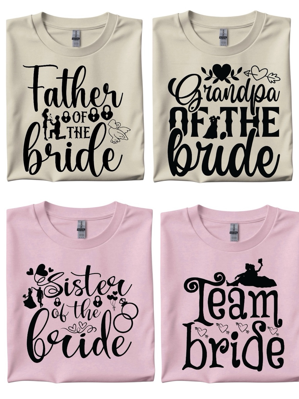 Bride T-Shirt pick 1 White Graphic Bridal Tees S M L XL